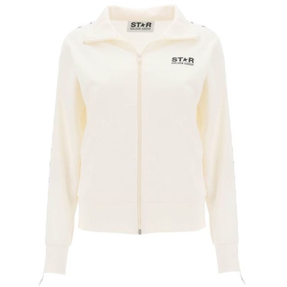 Golden Goose White Denise Zipped Track Jacket - Picture 1 of 15